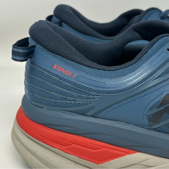 Hoka One One Bondi 7 Men’s Sneakers Size 11.5 WIDE Dark Blue Grey - Picture 2 of 12